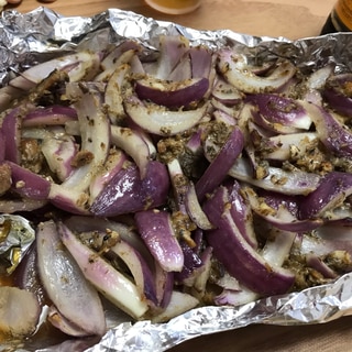 紫玉ねぎのトースター焼き